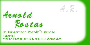 arnold rostas business card